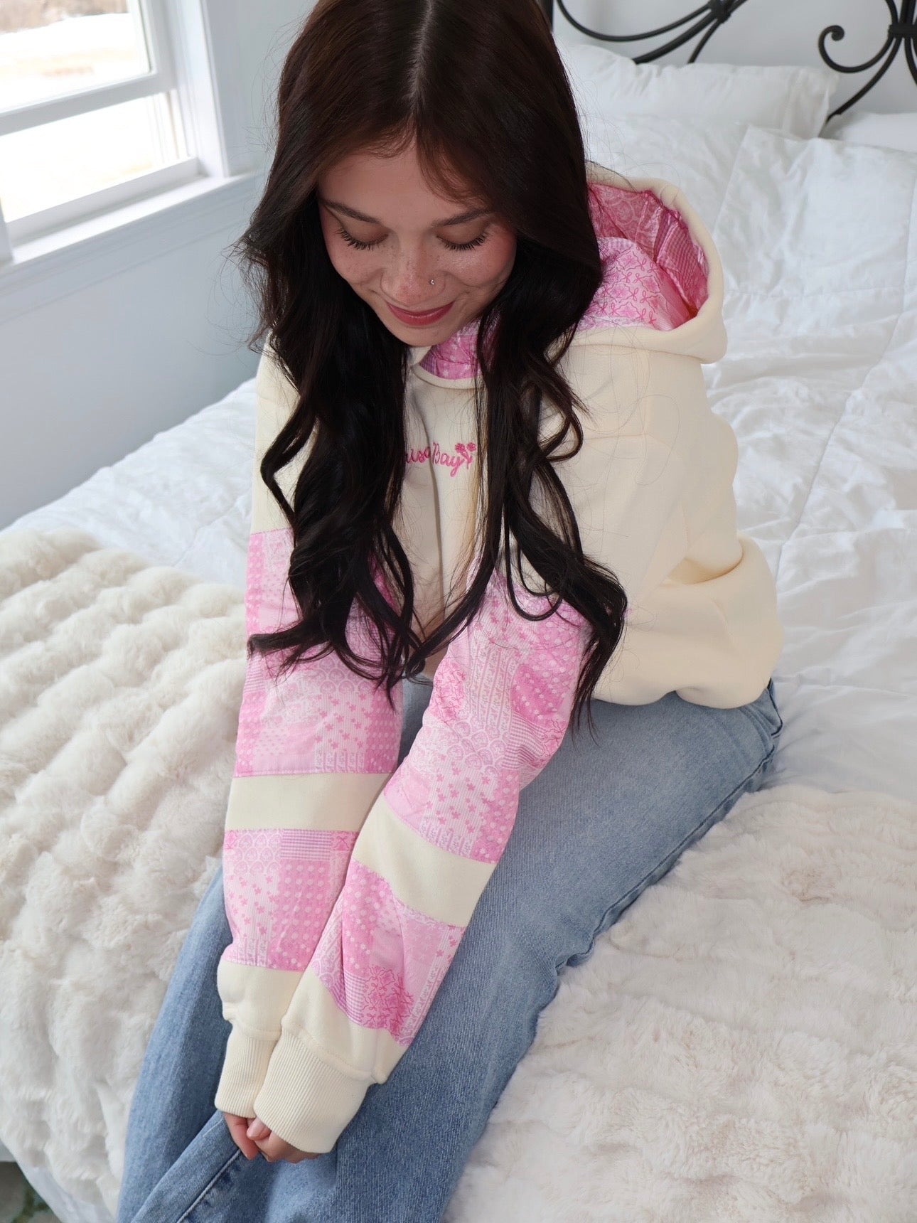 Patchwork Hoodie in Daisy