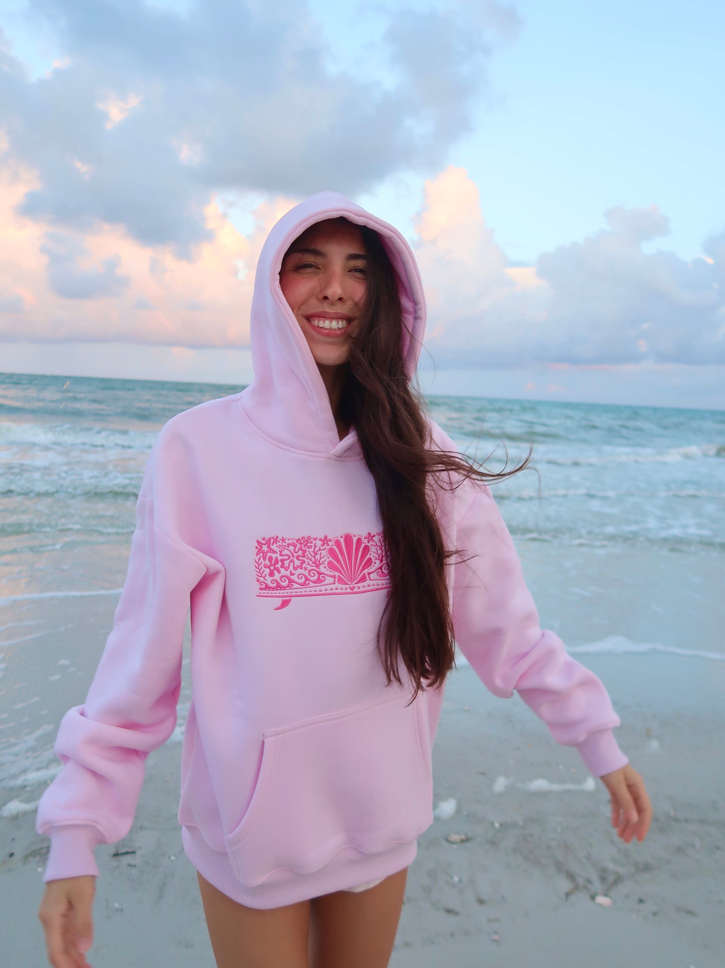 Paradise Hoodie in Sunset Pink