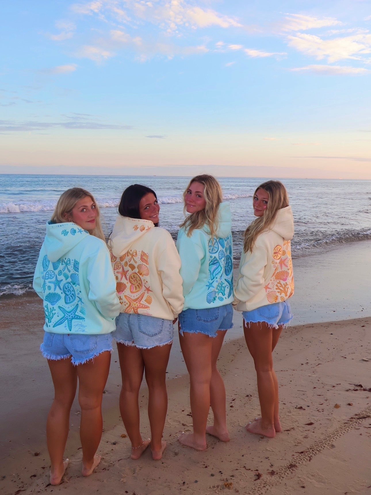 Coastal Hoodie in Aqua