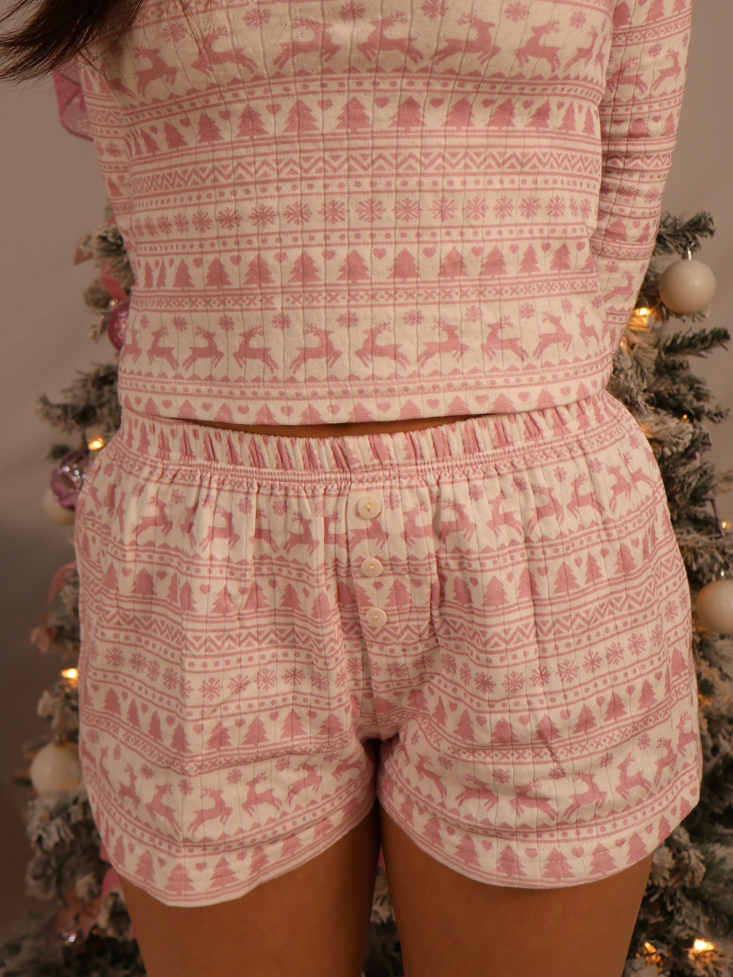 Pink Holiday Pajama Set