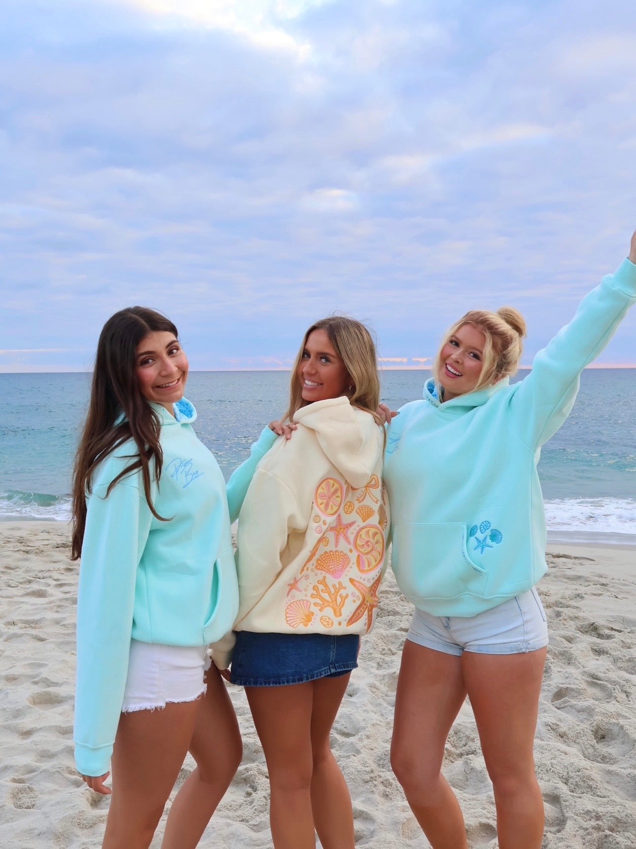 Coastal Hoodie in Aqua