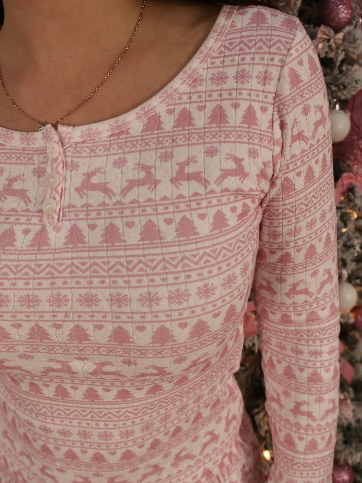 Pink Holiday Pajama Set