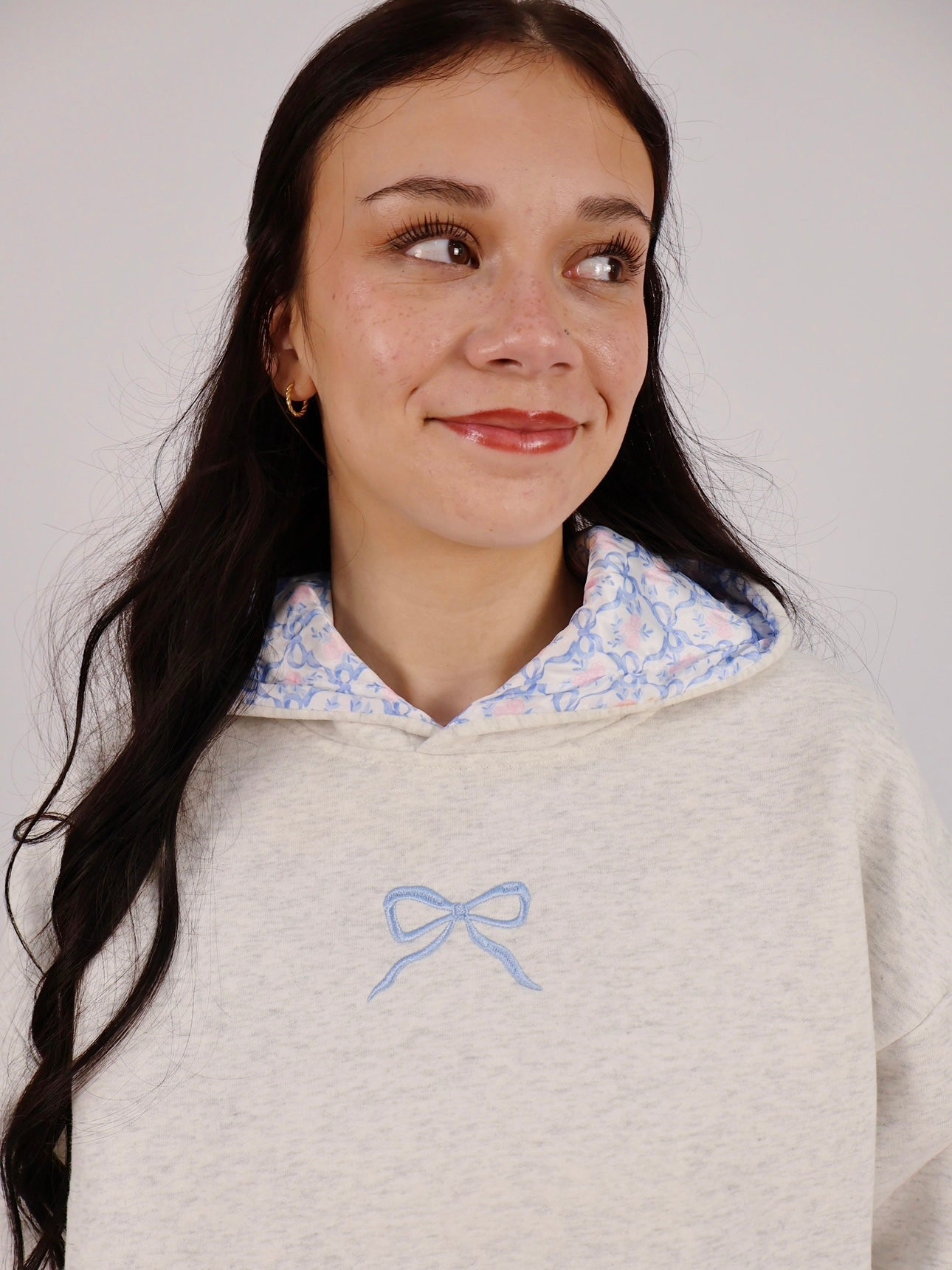 Blue Bow Hoodie