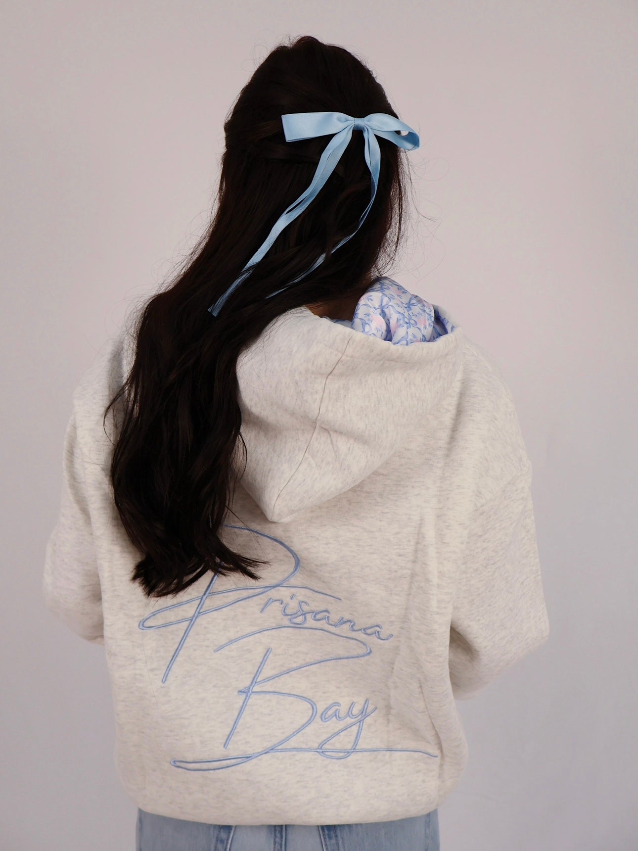 Blue Bow Hoodie