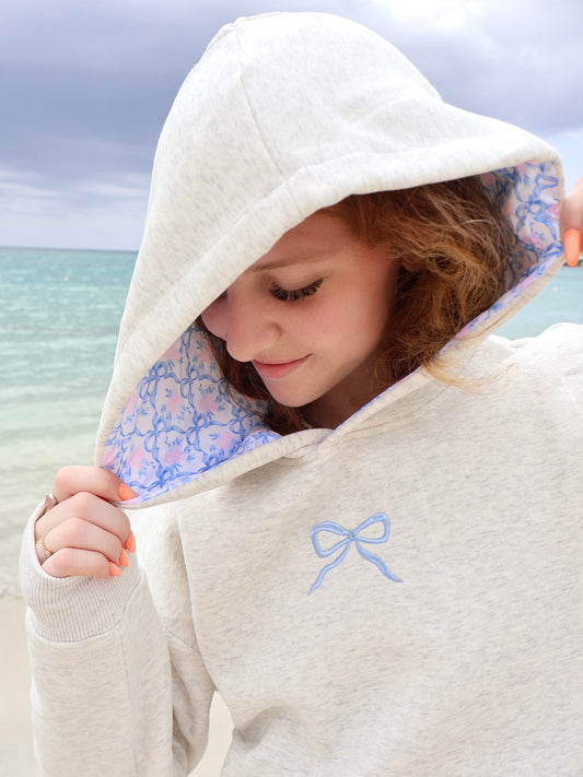 Blue Bow Hoodie