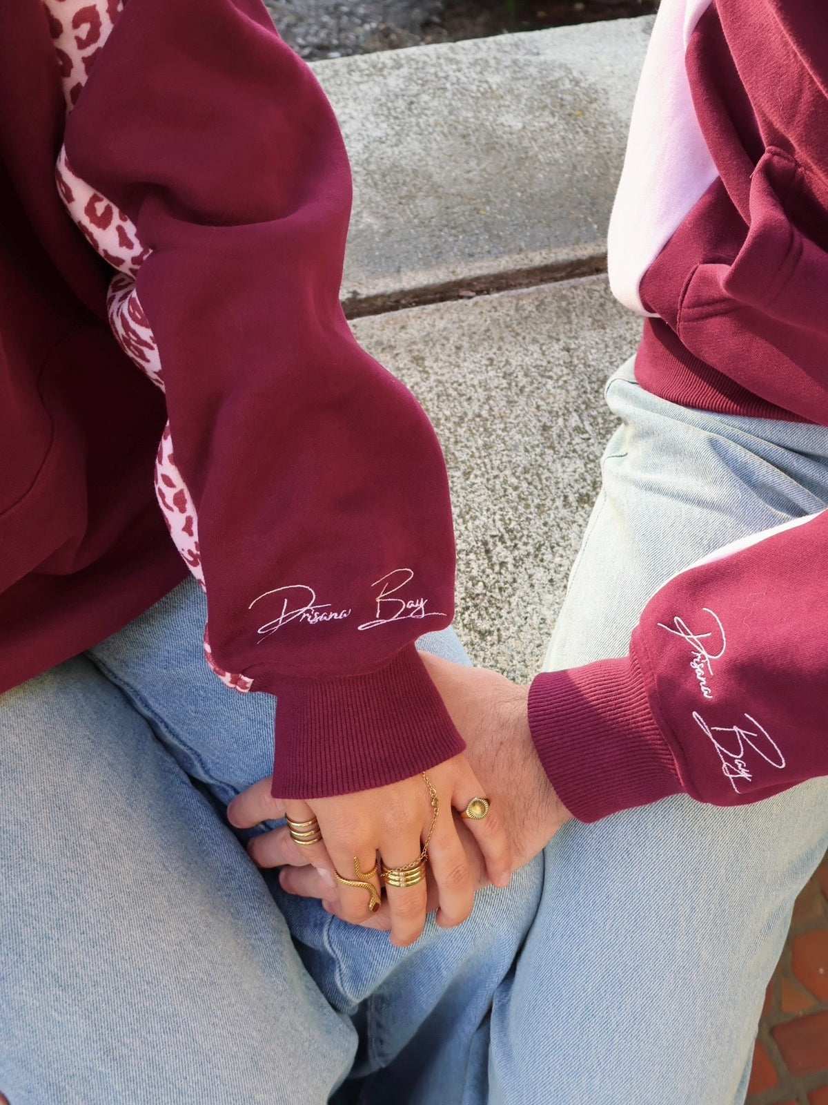 Campus Hoodie in Burgundy Leopard